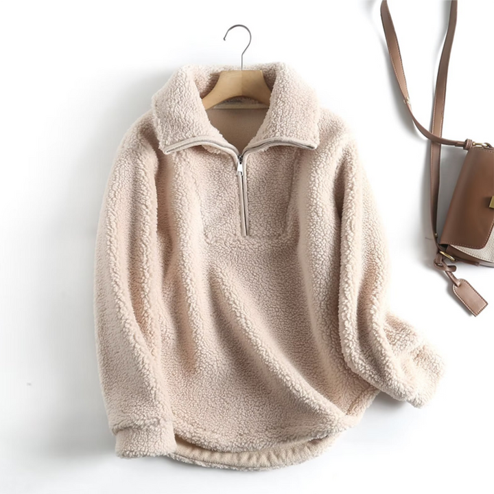 Levoire | Chauffant Pull Femmes Avec Capuche Hiver Beige