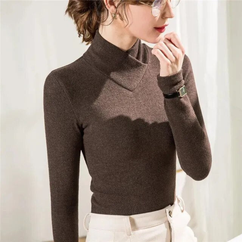 Levoire | Pull Chaud Pour Femmes Au Design Classique Café