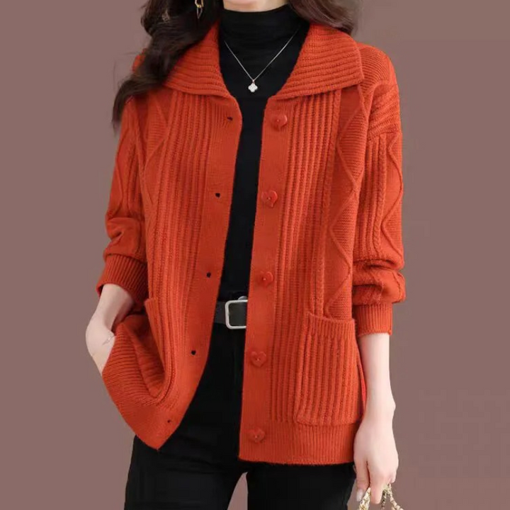 Levoire | Gilet pour Femmes avec Boutons et Poches Orange
