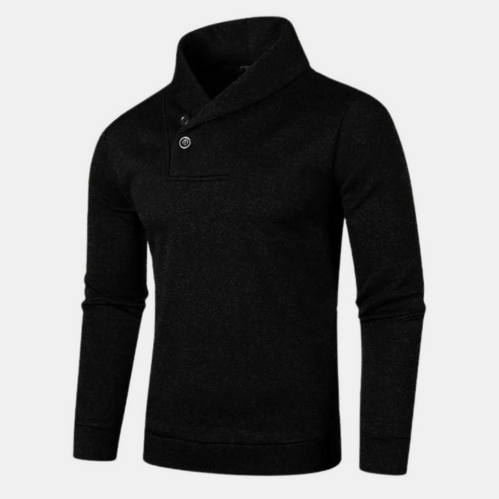 Levoire | Pull Homme Avec Col Tendance Et Coupe Confortable Noir
