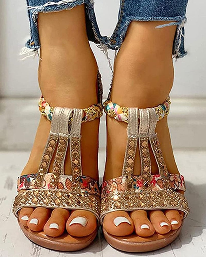 Levoire | Sandales De Plage À Talon Compensé Boho