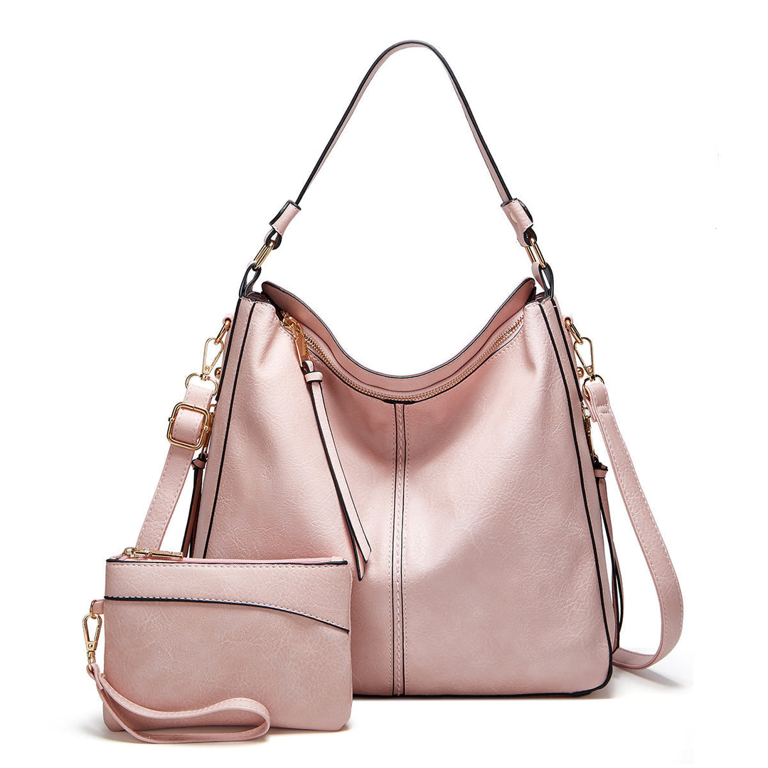 Levoire | Sac En Cuir Élégant Avec Grande Capacité Et Poches Latérales Set rose
