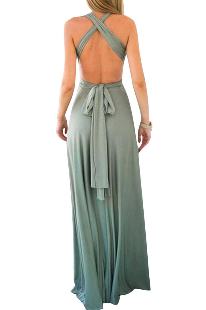 Levoire | Robe dos nu avec fente avant Robe de bal longue pas chère