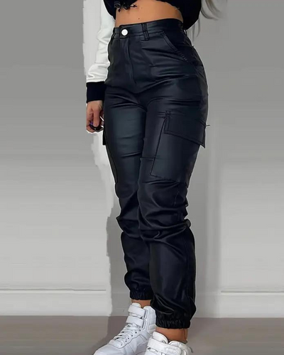 Levoire | Pantalon Cargo En Cuir