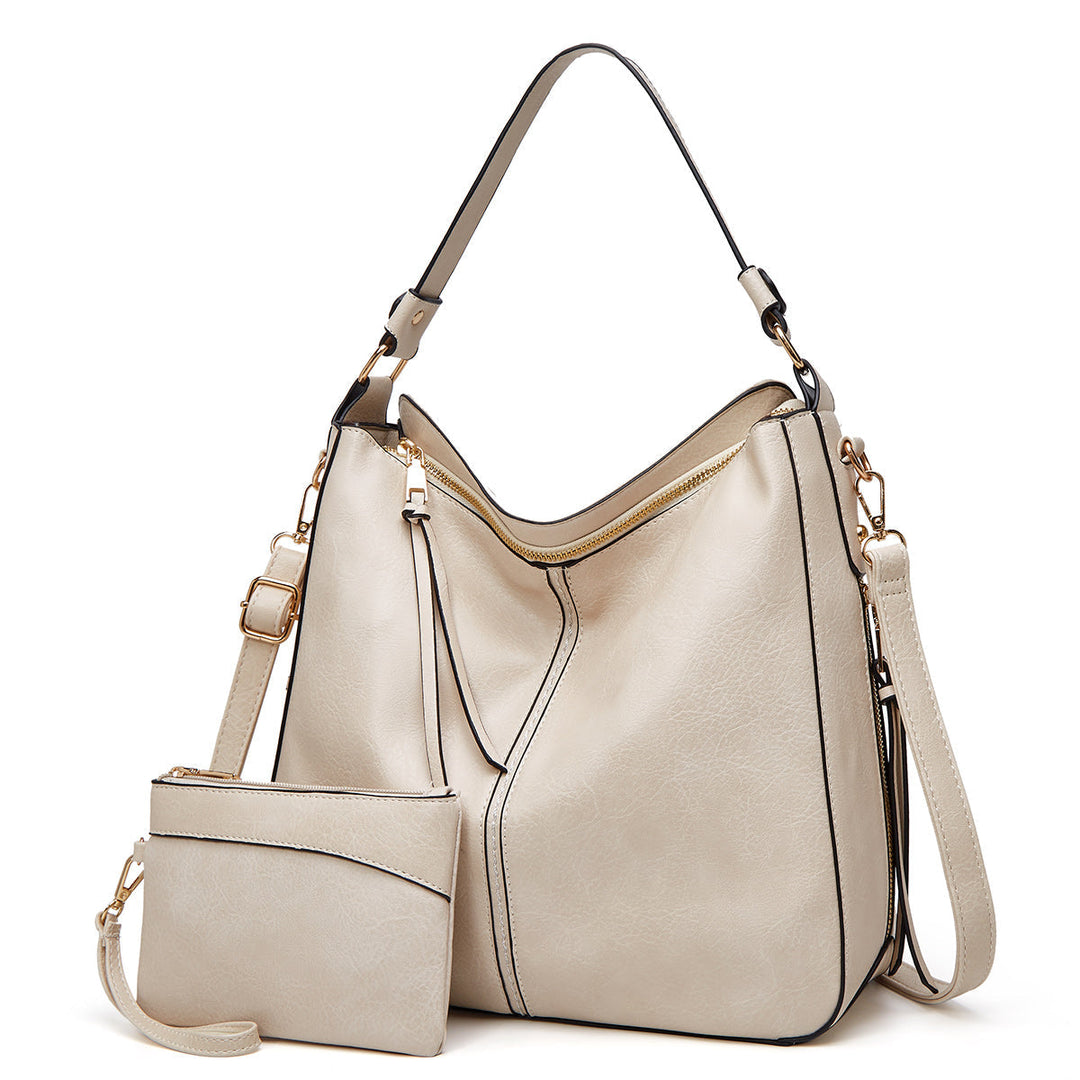 Levoire | Sac En Cuir Avec Grande Capacité Et Poches Latérales Set Blanc