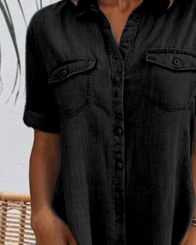 Levoire | Robe Midi À Manches Courtes Et Boutonnage