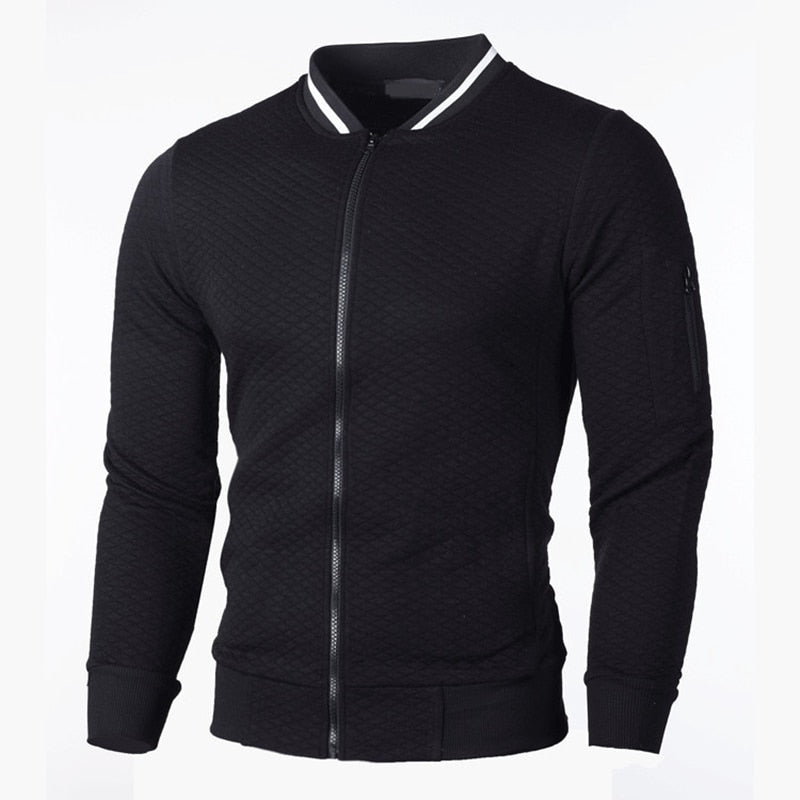 Levoire | Veste pour hommes à carreaux Veste sportive coupe slim pour hommes Noir