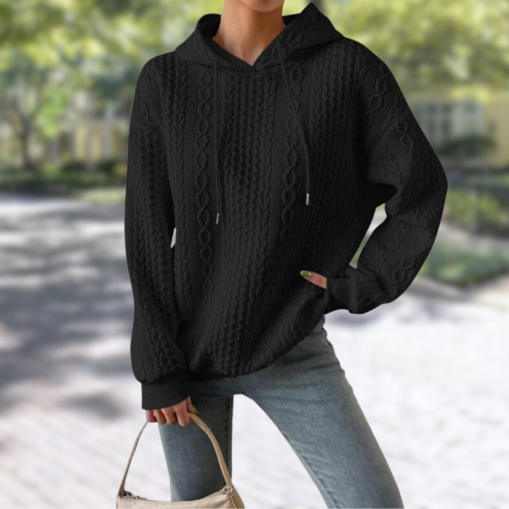 Levoire | Sweatshirt En Tissu Confortable En Grande Taille Avec Capuche Noir