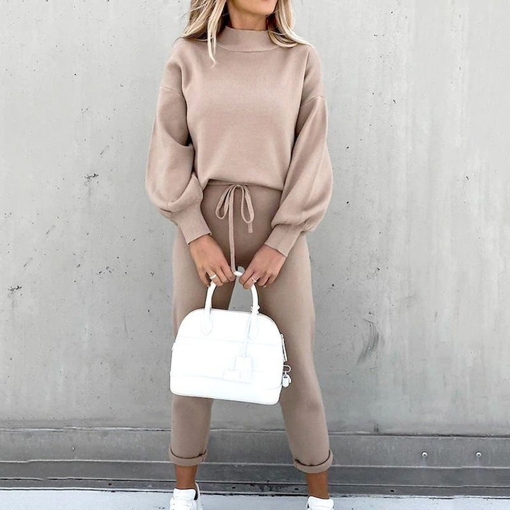 Levoire | Coton Set Deux Pièces À La Taille Élastique Beige