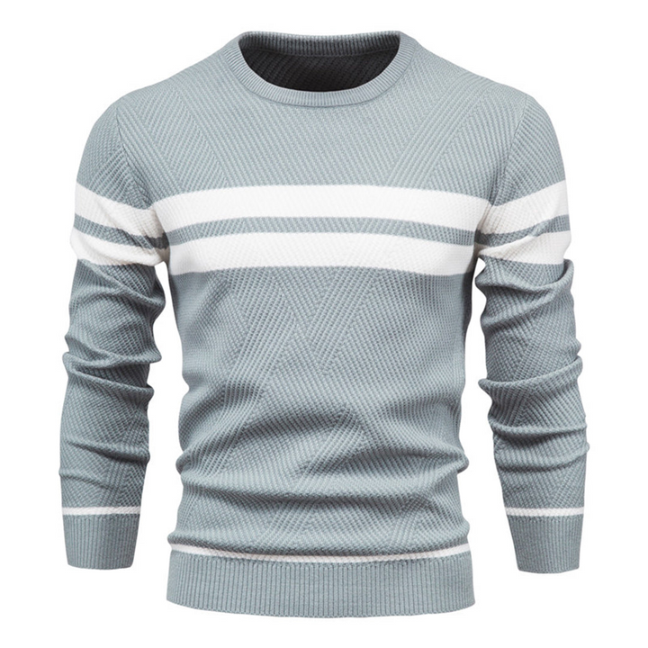Levoire | Pull en tricot avec col rond pour hommes Bleu