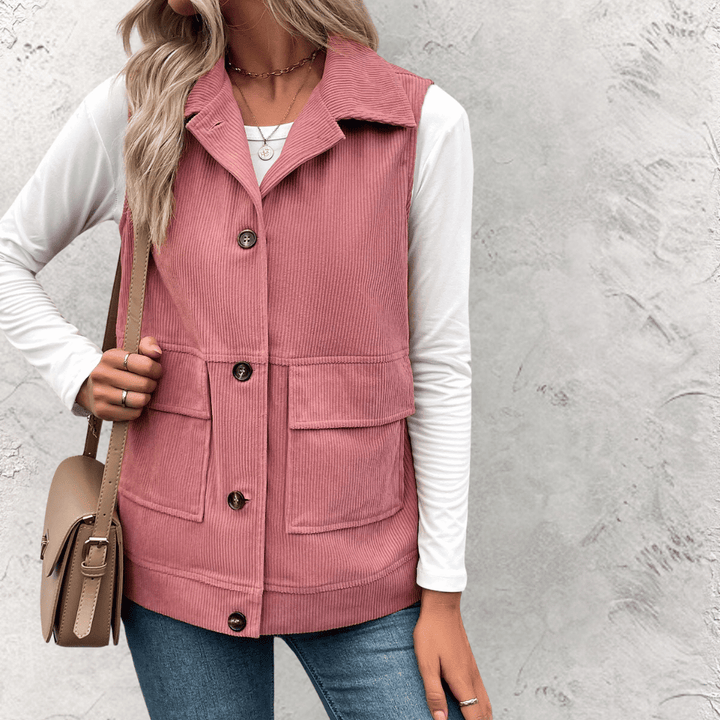 Levoire | Gilet Avec Col Rosa