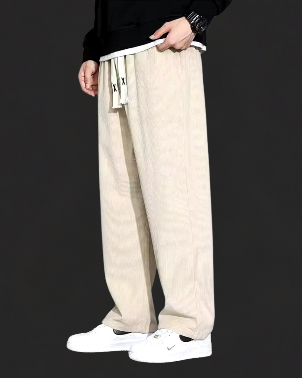 Levoire | Pantalon En Velours Côtelé Décontracté Chaud, Durable & Confort Décontracté