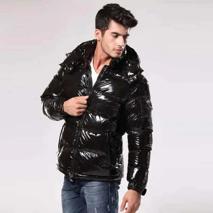Levoire | Veste à capuche rembourrée à manches longues avec poches Noir