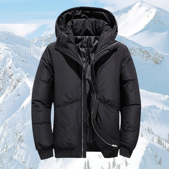 Levoire | Veste À Manches Longues Imperméable Avec Capuche Et Fermeture Éclair Noir