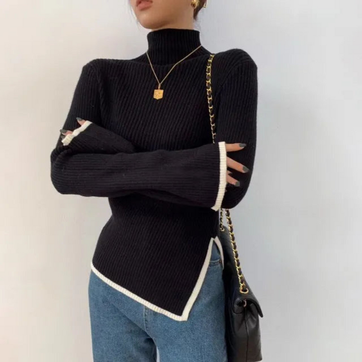 Levoire | Pull À Col Roulé Pour Femmes Chaud Et Stylé Noir