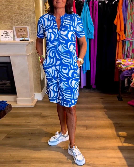 Levoire | Robe Femme Colorée Bleu