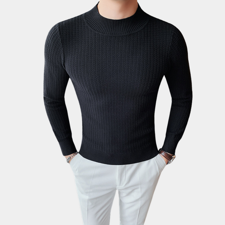 Levoire | Chauffant Pull FR Hommes Noir Blanc Noir