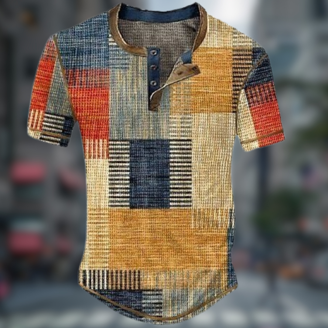 Levoire | T-shirt à motif à carreaux Motif à carreaux