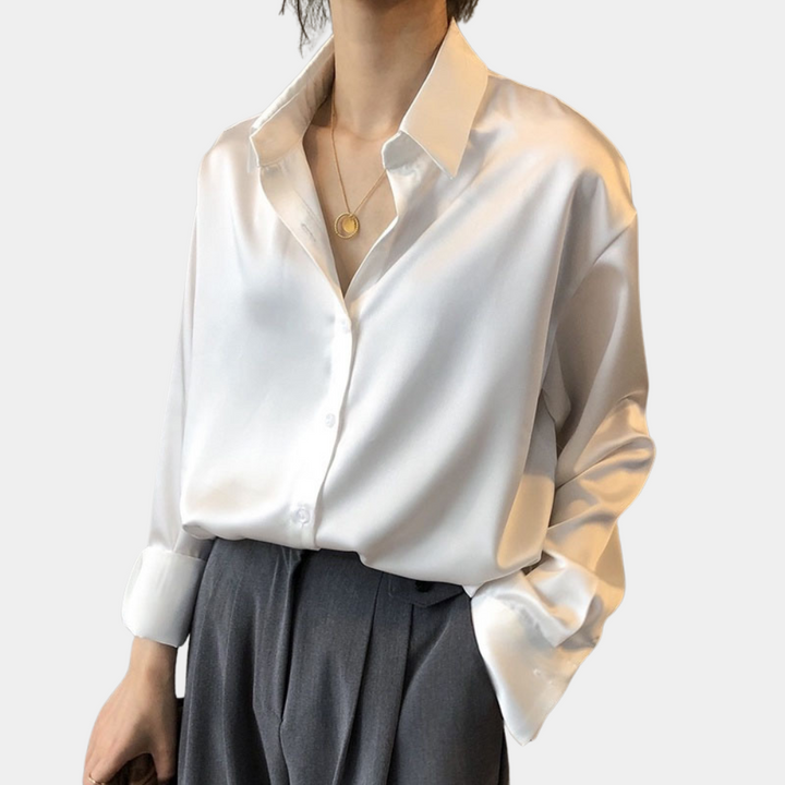 Levoire | Chemisier Élégant pour Femmes Blouse Classique Chic pour Femmes Blanc