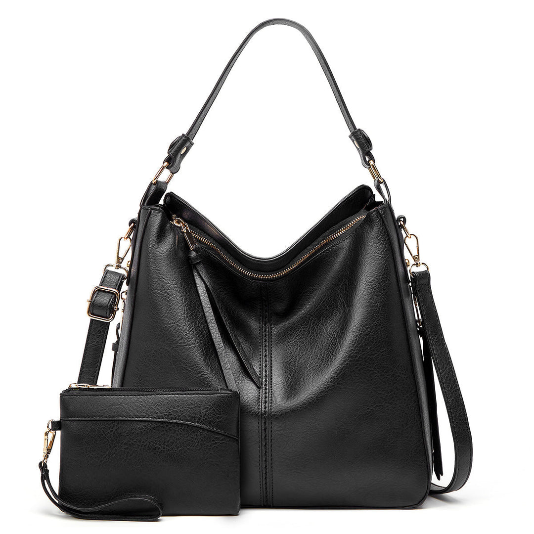 Levoire | Sac En Cuir Élégant Avec Grande Capacité Et Poches Latérales Ensemble noir