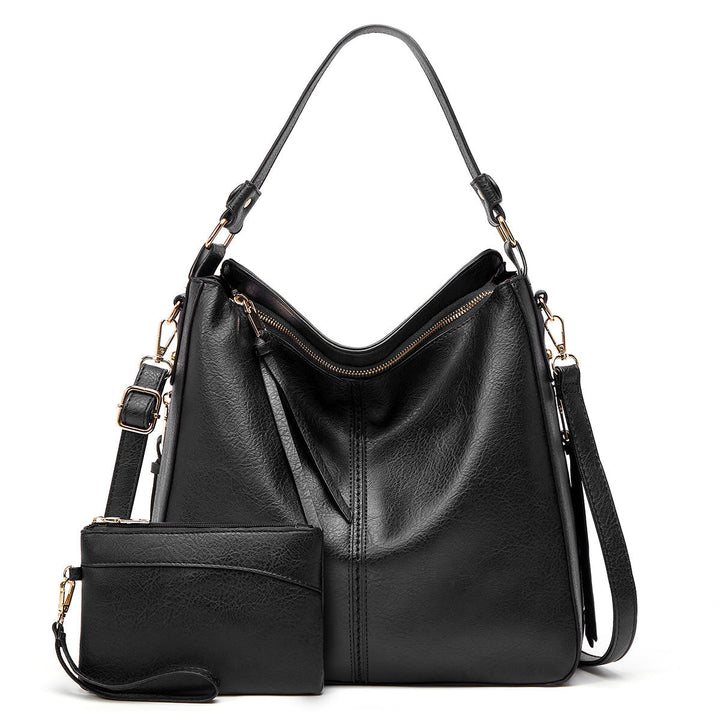 Levoire | Sac En Cuir Élégant Avec Grande Capacité Et Poches Latérales Ensemble noir