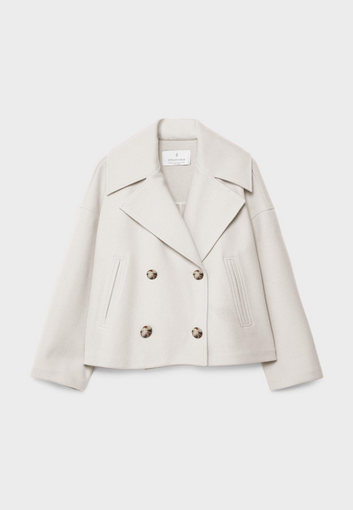 Levoire | Femme Veste courte croisée look tendance Blanc