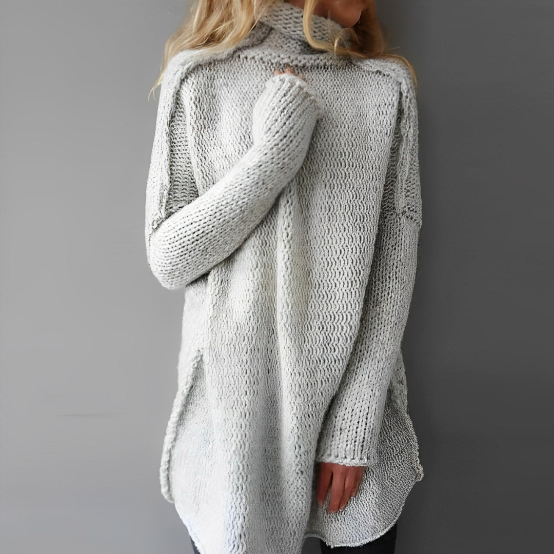 Levoire | Pull Long Tricoté Gris