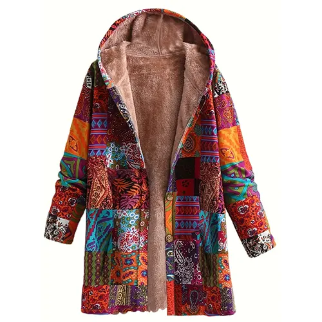 Levoire | Sweatshirt pour femmes à capuche grandes tailles Multicolore
