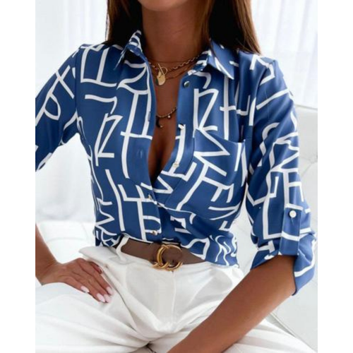 Levoire | Chemise Boutonnée À Imprimé Géométrique Pour - Femmes - Confortable