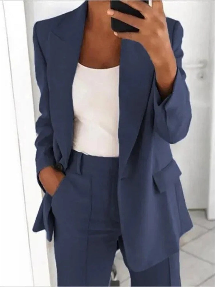 Levoire | Veste Pour Dames Satz Bleu foncé
