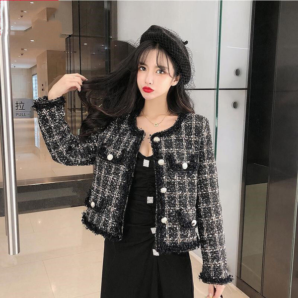 Levoire | Veste en Tweed Classique avec Boutons Dorés