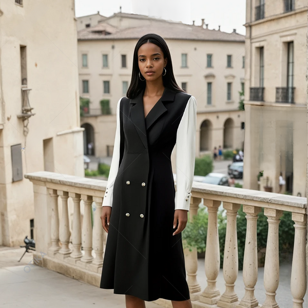 Levoire | Robe Polyvalente Avec Décolleté En V Moderne Et Ceinture