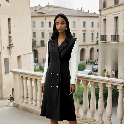 Levoire | Robe Polyvalente Avec Décolleté En V Moderne Et Ceinture