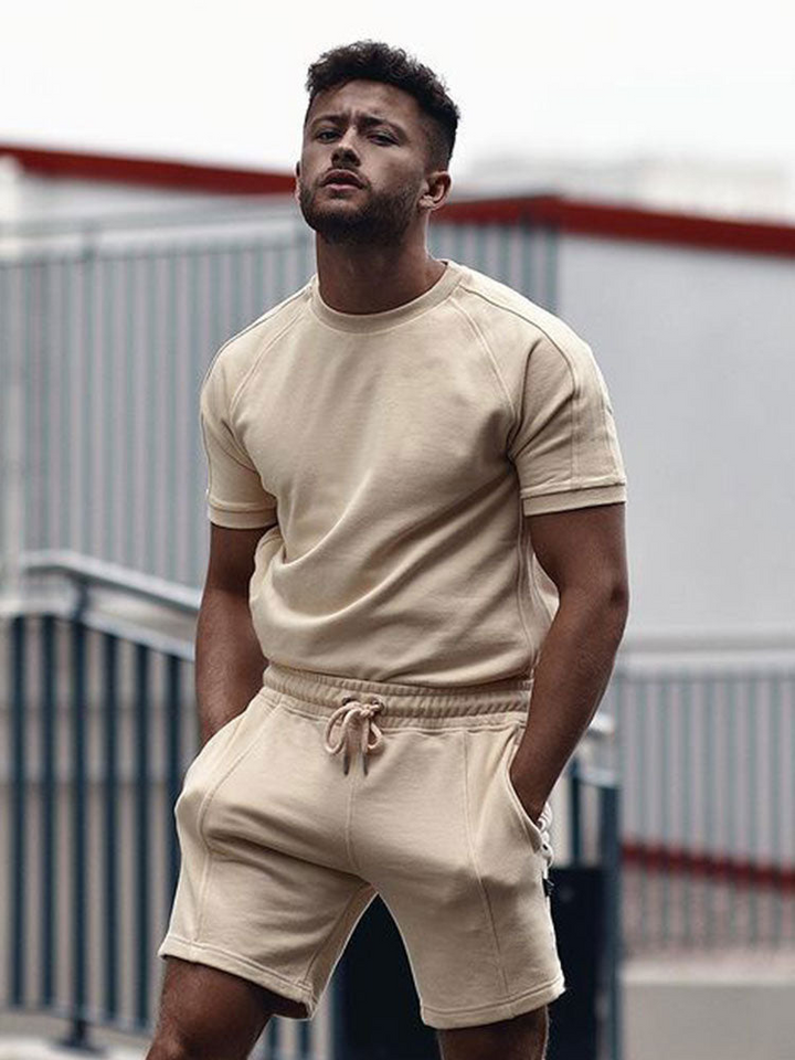 Levoire | Hommes Tenue décontractée Ensemble tendance et confortable pour l'été Beige