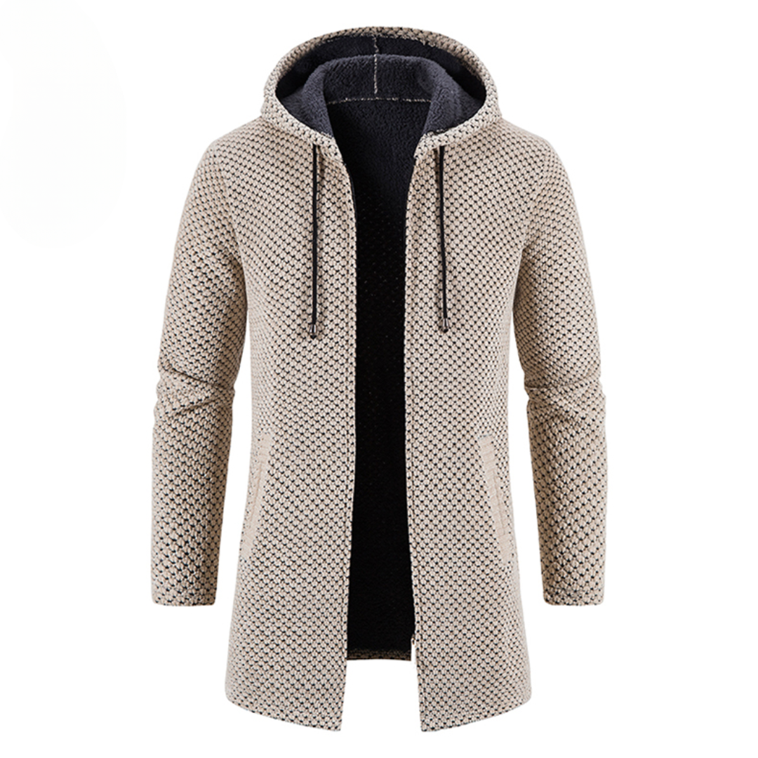 Levoire | Sweat À Capuche À Manches Longues Pull Tricoté Avec Poches Beige