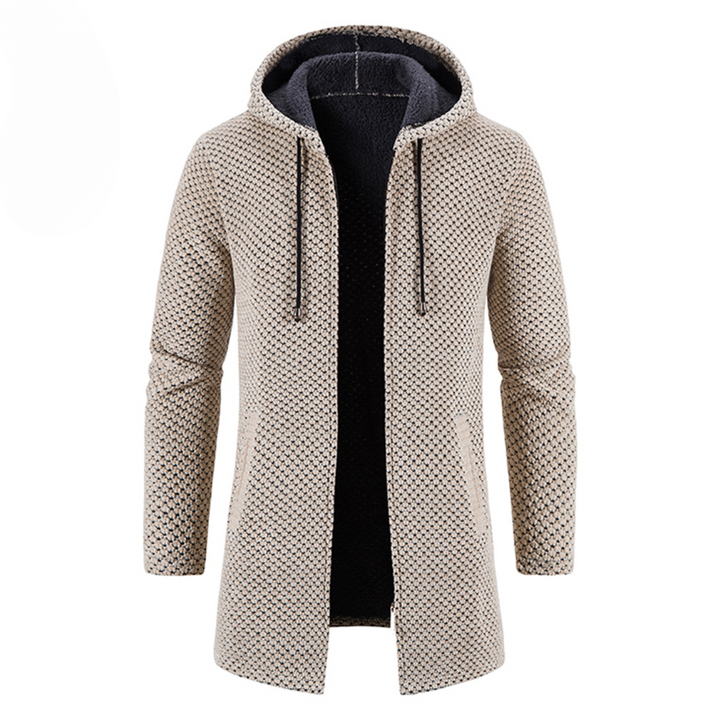 Levoire | Sweat À Capuche À Manches Longues Pull Tricoté Avec Poches Beige