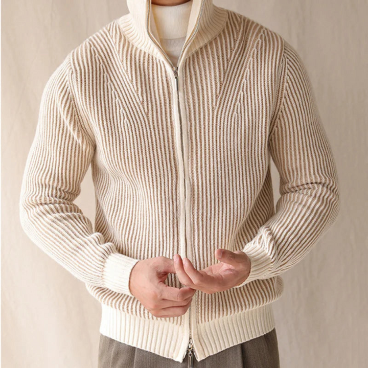 Levoire | Veste En Tricot Pour Hommes Beige