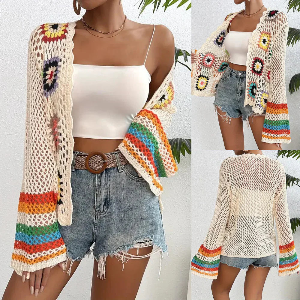 Levoire | Pull Élégant À Col V Tricot Avec Devant Ouvert