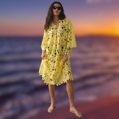 Levoire | Robe d'été de plage Jaune