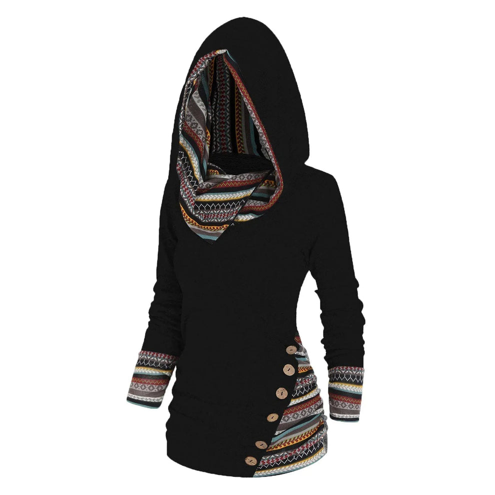 Levoire | Sweat À Capuche À Manches Longues Avec Rayures Noir