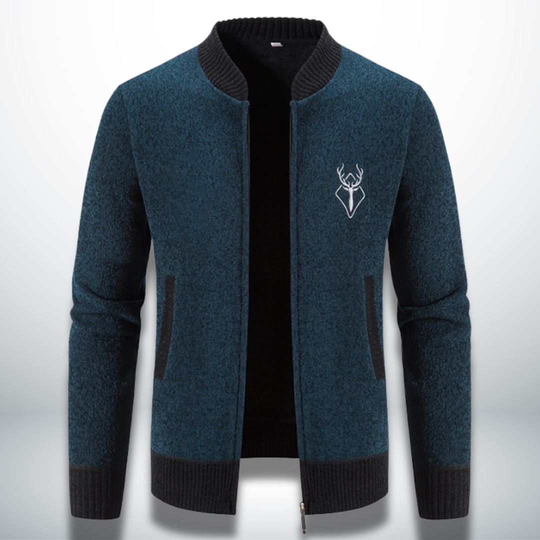 Levoire | Pull élégant et confortable avec zip Blu Marino