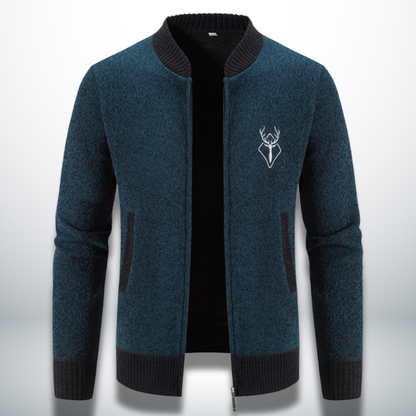 Levoire | Pull élégant et confortable avec zip Blu Marino