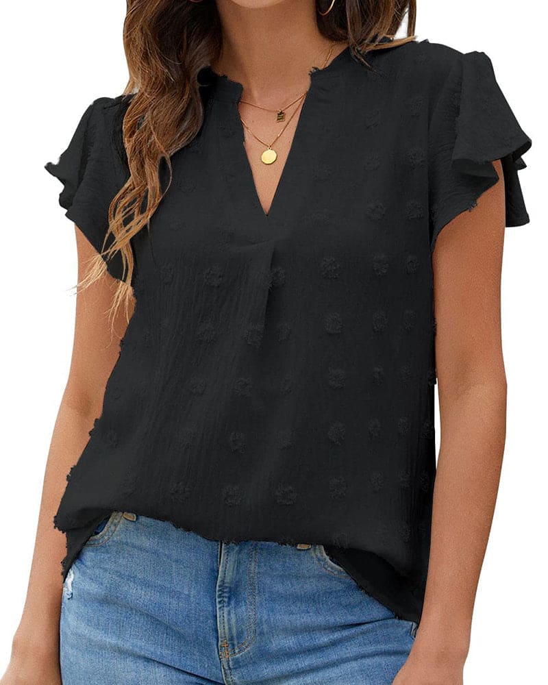 Levoire | Chemise Avec Un Décolleté En V Noir