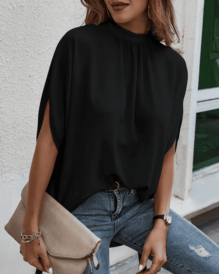 Levoire | Blouse Avec Un Motif Tendance Et Une Fente Au Niveau Des Manches Noir