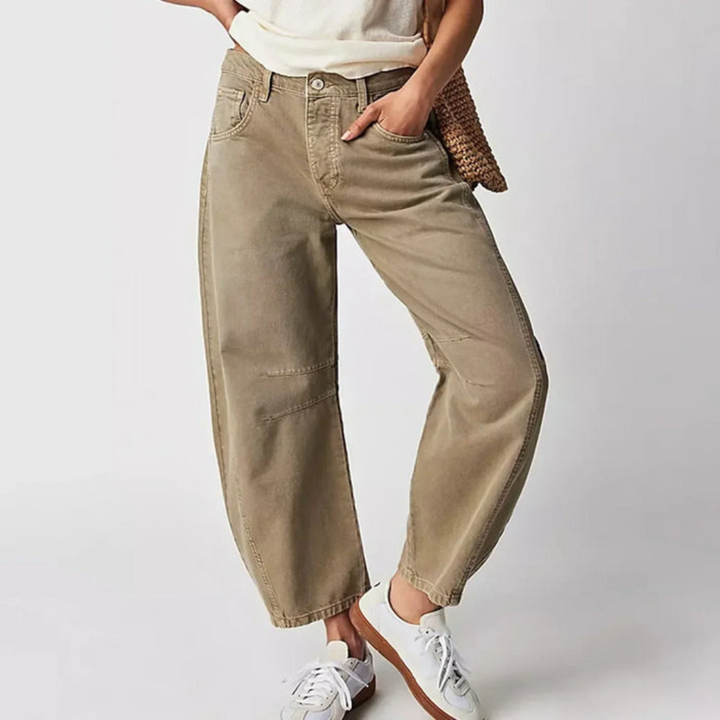 Levoire | Jeans Large Pour Femmes Beige