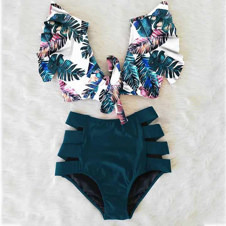 Levoire | Bikini Eline Tropical - Coloré Et Sexy Nile Bleu