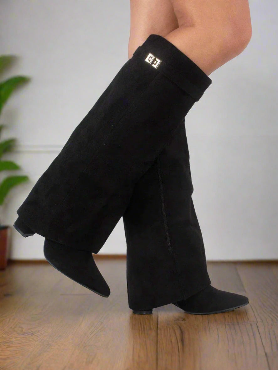Levoire | Bottes Hautes Pour Femmes Avec Talon Caché Et Design Moderne
