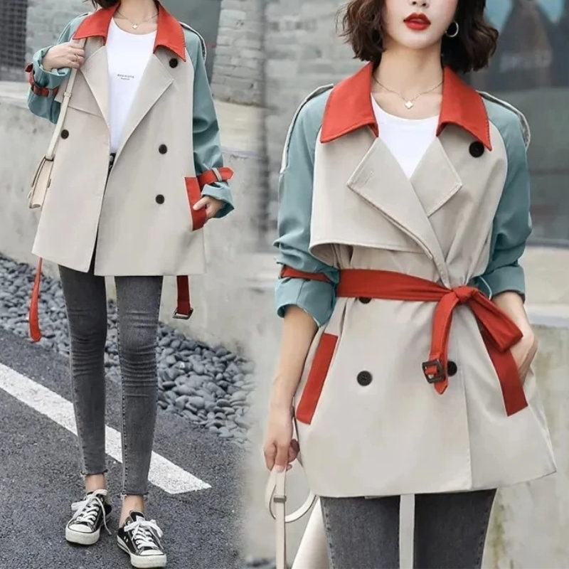 Levoire | Veste Femme Couleur Trenchcoat Pour Le Style Et Le Confort Beige bleu