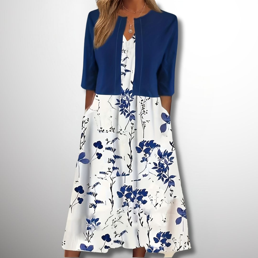 Levoire | Super Belle robe deux pièces pour femmes Bleu foncé