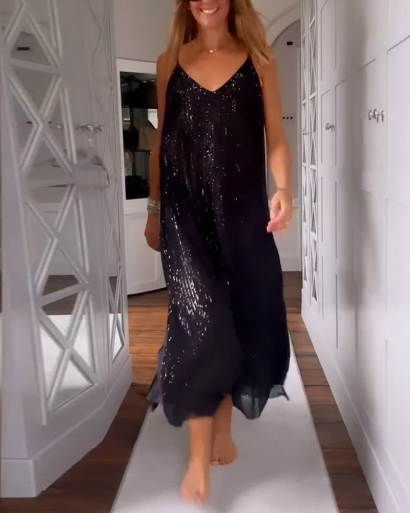 Levoire | Robe À Paillettes Polyvalente Noir